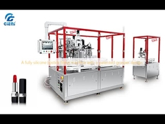 Eine vollständig Silikon Lippenstiftfüllmaschine mit patentiertem Griffdesign.