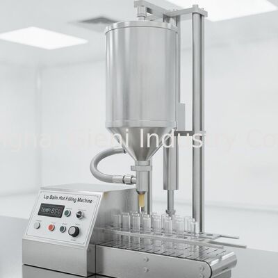 Füllmaschine für Lippenbalsam mit einer einzigen Düse mit Tankhebe und präziser Dosierung für Warmfüllanwendungen