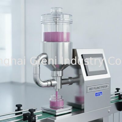 Heißfüllmaschine mit einer Düse, servoangetriebenem Kolbensystem, automatisch anhebendem Tank und einer Genauigkeit von ±0,1 g für Lipgloss und Wachs