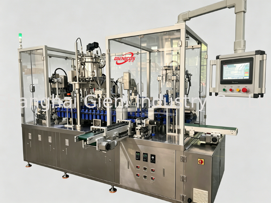 JQH-02 Hochgeschwindigkeits-Lipgloss-Füllmaschine mit 80 PCS/MIN-Ausgabe und Servopiston-Füllmaschine in SUS304 Material