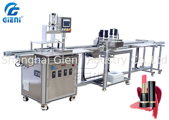 Lippenstift, der kosmetische füllende Ausrüstung mit dem Behälter-Schrauben freigibt