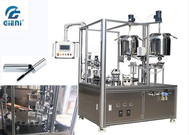 Ein guter Preis. Hohe Kapazitäts-Drehart-füllende und mit einer Kappe bedeckende Maschine für Wimperntusche, Edelstahl-Materialien Online