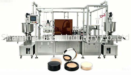 Hochgeschwindigkeit 48PCS/Min NBR Sponge Cushion Füllmaschine mit vier Düsen Servo Füllung und visuelle Inspektion