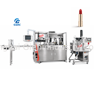 GLU-900 Hochleistungs-Silikonform-Lippenstift-Füllmaschine mit 112 Hohlräumen und 900 Stück/h Produktionsausrüstung