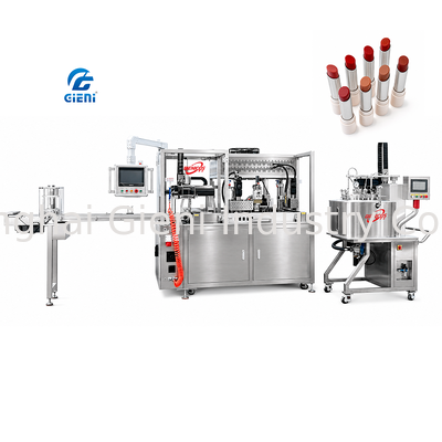 GLU-900 Mehrformat-Lippenstiftfüllmaschine, normale Schräglage, schlank, Mini-Balsam, Foundation-Stick-Ausrüstung