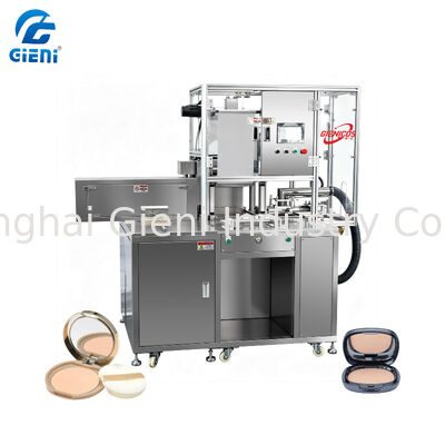 C-20 Kosmetikpuder-Pressmaschine mit integriertem Staubabsaugsystem und Rückgewinnung von recyceltem Puder bei maximal 12 Tonnen Druck