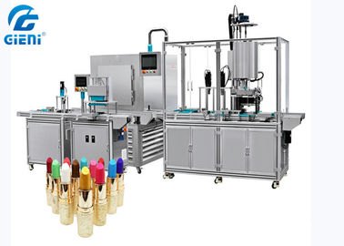 Ein guter Preis. 5 Düsen-völlig Silikon-kosmetische Füllmaschine-Lippenstift-Formteil-Maschine mit Kühltunnel Online